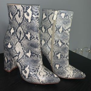 Snake Print Booties
